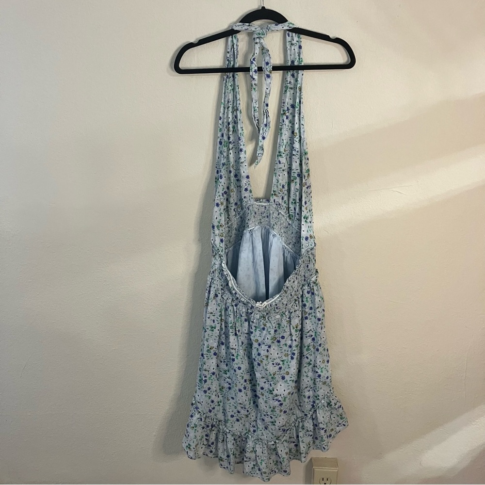 Aerie Floral Mini Dress - Blue and White - Picture 5 of 8
